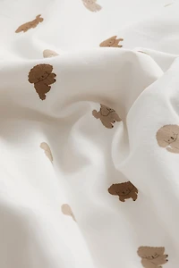 Patterned Crib Duvet Cover Set