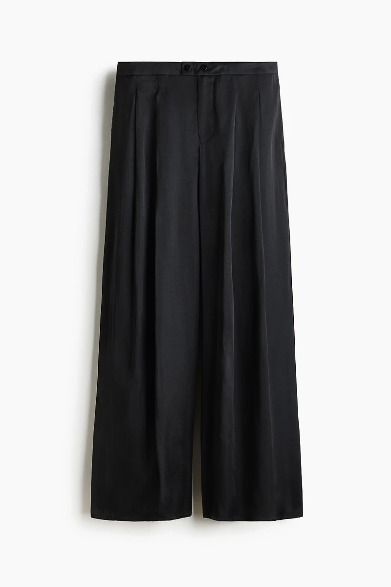 Pantalon large en satin