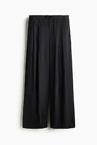 Pantalon large en satin