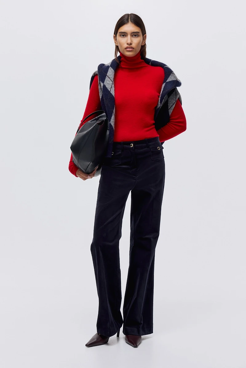 Cashmere-Blend Turtleneck Sweater