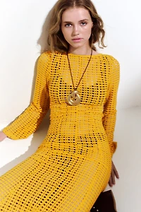 Pointelle-Jersey Maxi Dress