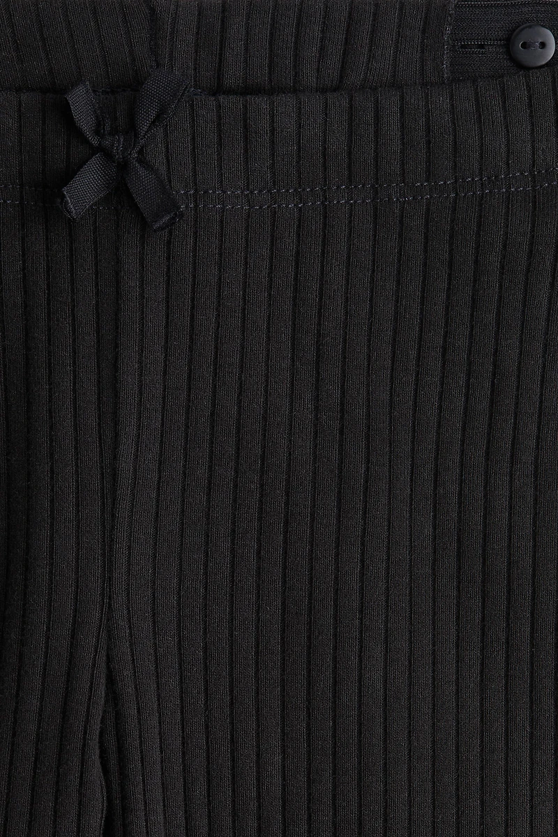 Ribbed Cotton Leggings