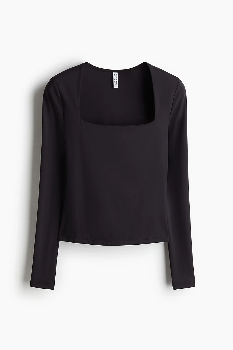 Long-Sleeved Microfiber Top