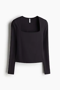 Long-Sleeved Microfiber Top