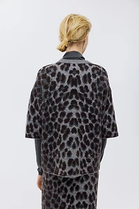 Boxy Jacquard-Knit Sweater