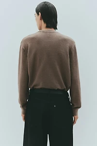 Chandail de coupe classique en tricot texturé