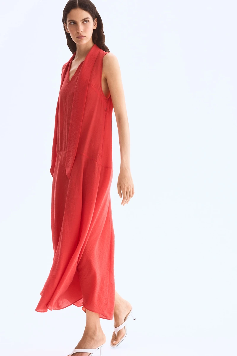 Robe en organza avec col lavallière