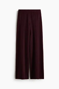 Wide-Leg Fine-Knit Pants