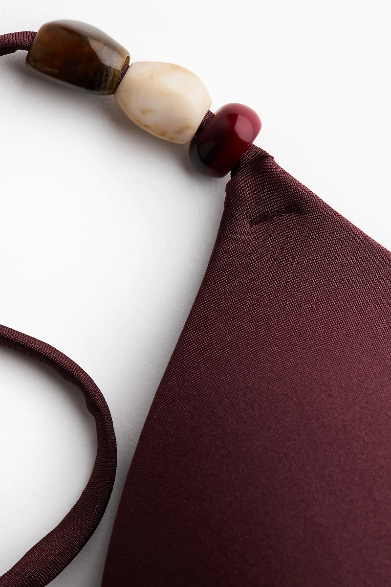 Push-up triangle bikini top