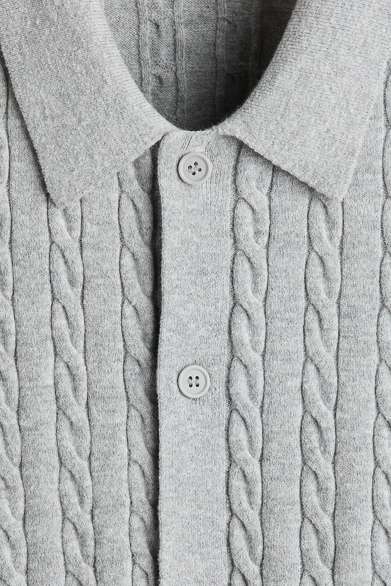 Regular-Fit Cable-Knit Shirt