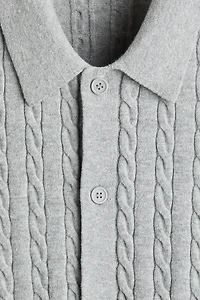 Regular-Fit Cable-Knit Shirt