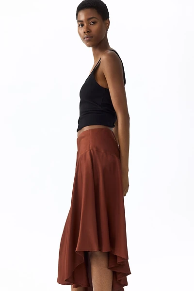 Jupe asymétrique en viscose