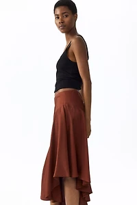 Asymmetric Viscose Skirt
