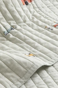Jeté de lit matelassé en coton