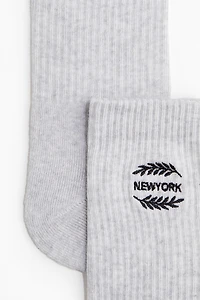 3-pack Socks with Motif