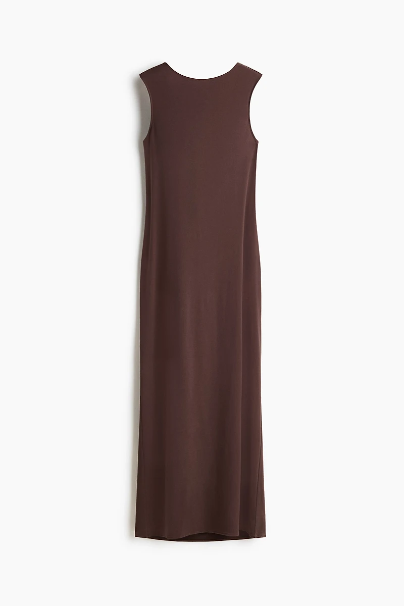 Cowl-back maxi dress