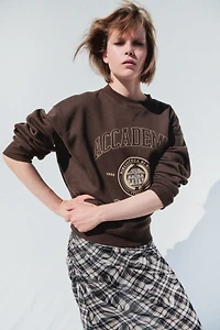 Sweatshirt with Text Motif