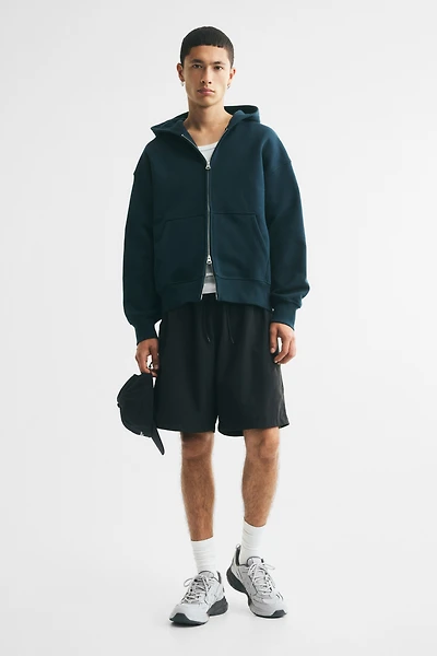 Oversized Printed Hooded Jacket