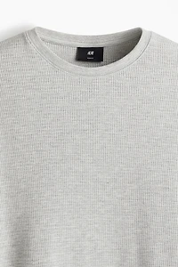 Slim Fit Waffled Jersey Shirt