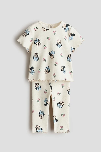 Ensemble imprimé 2 pièces en coton