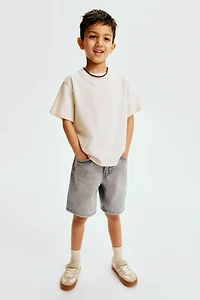 Loose-Fit Denim Shorts