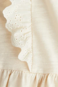 Ruffle-Trimmed Cotton Dress
