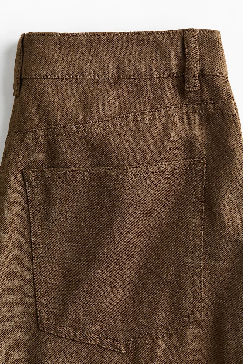 Linen-Blend Pants