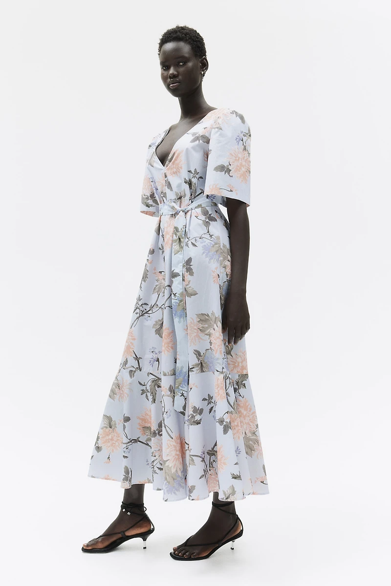 Robe avec ceinture à nouer