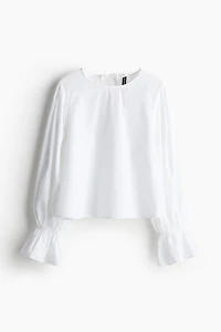 Blouse à nouer en coton