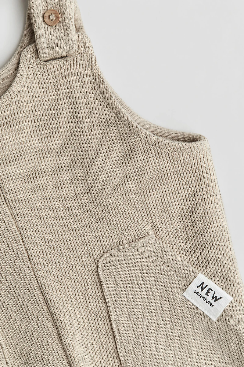 Waffled Jersey Overalls