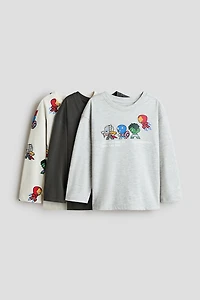 3-Pack Printed Long-Sleeved T-Shirts