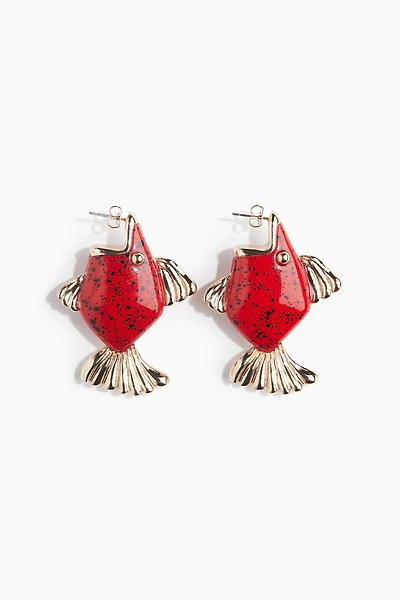Boucles d'oreilles en forme de poisson