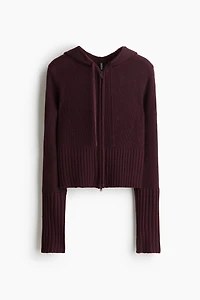 Hooded Cardigan with Zipper