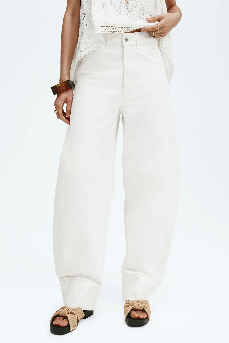 Barrel Leg Regular Waist Jeans