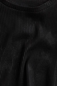 Flared-Sleeve Jersey Top