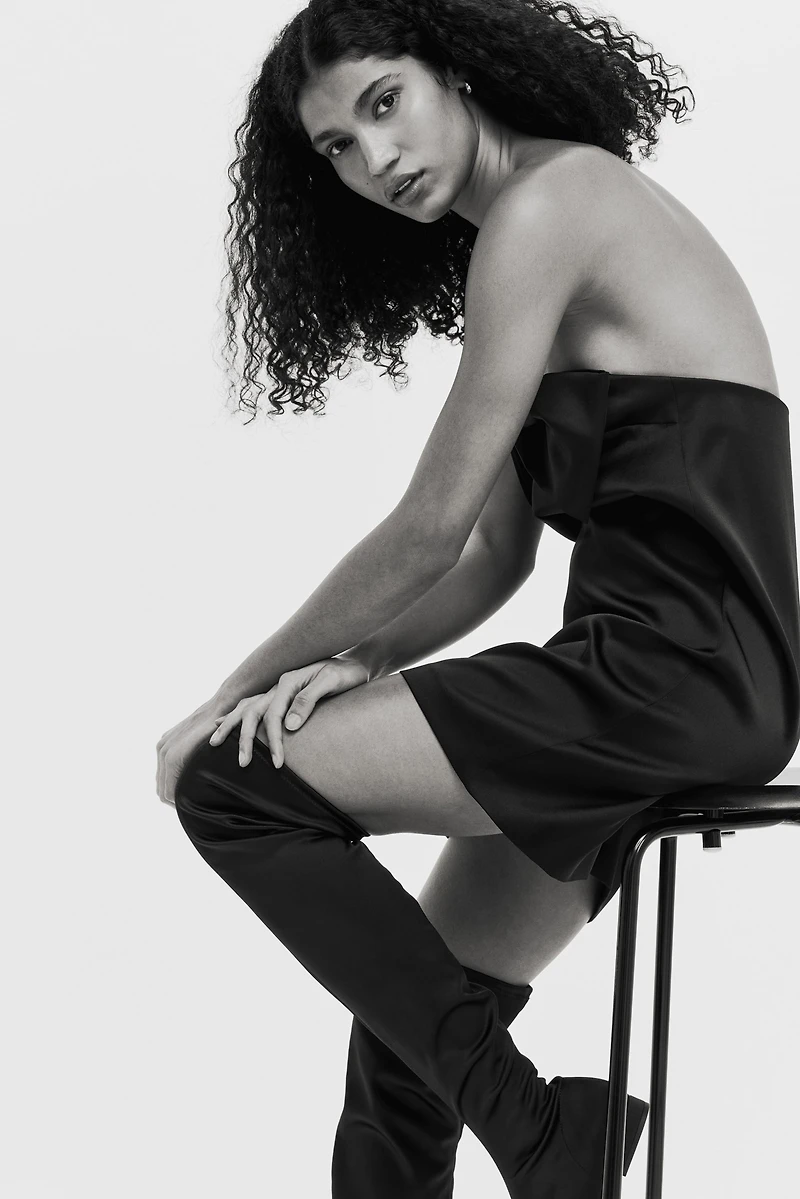 Bow-Front Bandeau Dress