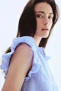 Blouse en lin mélangé