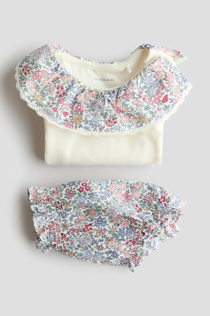 2-Piece Bodysuit and Bloomers Set