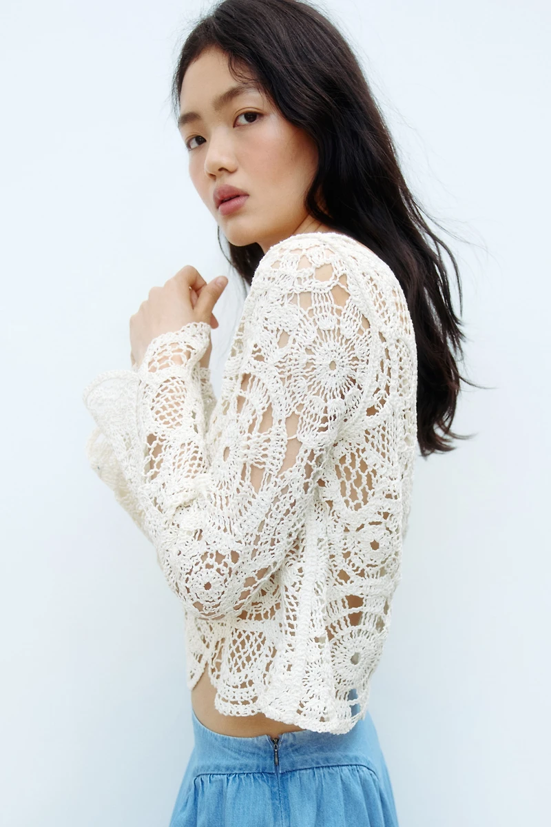 Crochet-Look Top