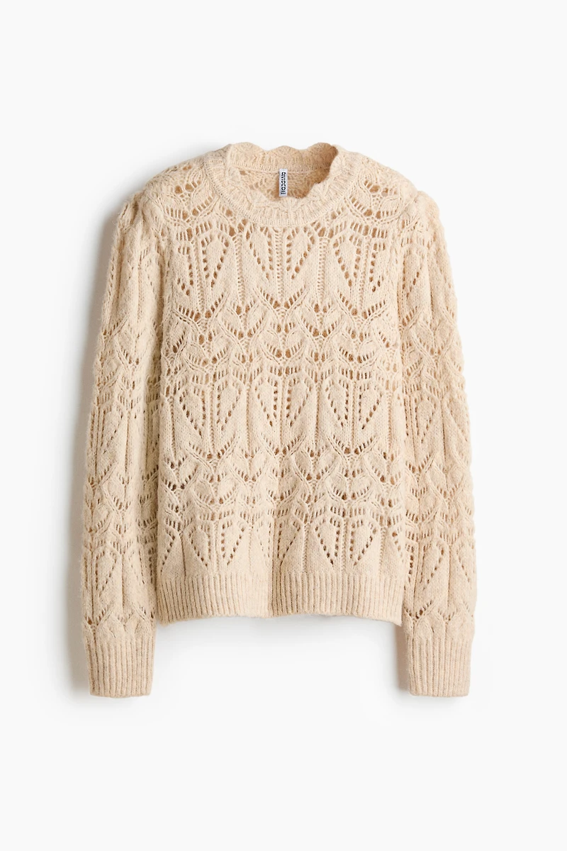 Pointelle-Knit Sweater