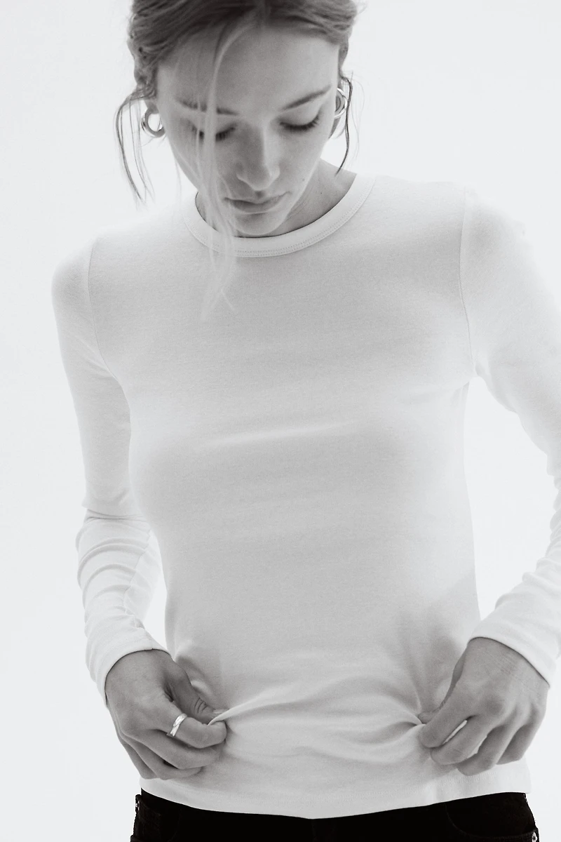 Long-sleeved Jersey Top