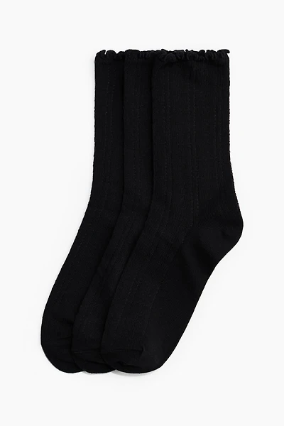 3-pack Pointelle-Knit Socks