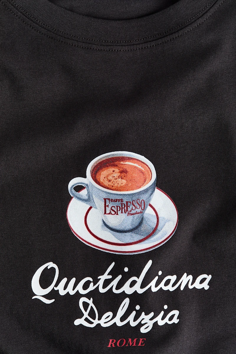 Oversized T-Shirt with Printed Motif