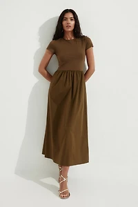 Short-Sleeved Maxi Dress