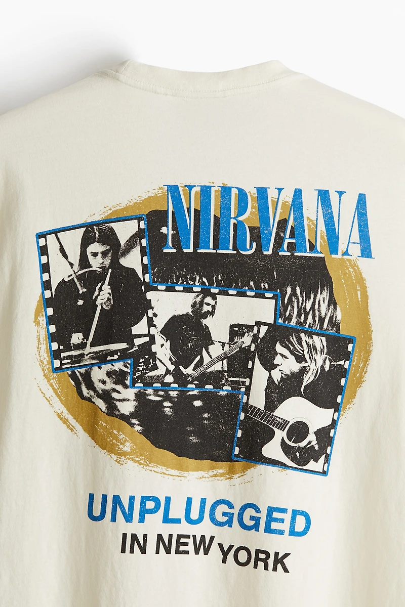 Loose Fit Vintage-Look Printed T-Shirt