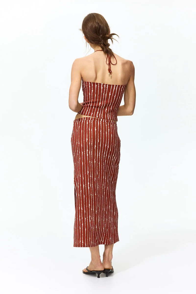 Crinkled Pencil Skirt