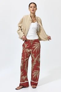 Wide-cut Pull-on Pants
