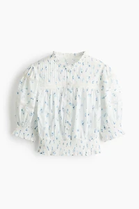 Blouse en coton avec plis nervure