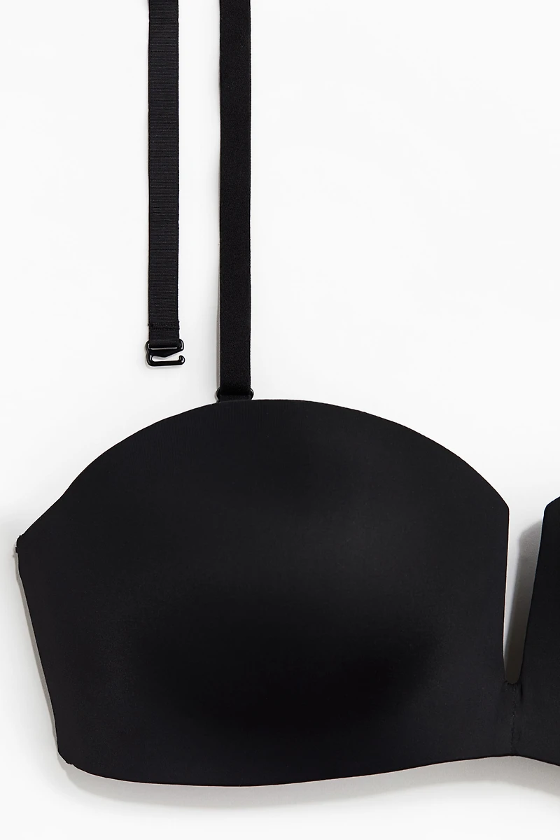 Soutien-gorge balconnet coussiné en microfibre