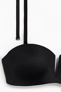 Soutien-gorge balconnet coussiné en microfibre